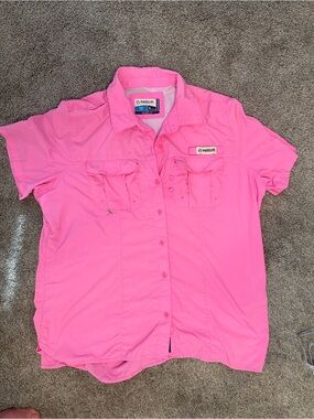 Magellan Outdoors Pink Short Sleeve Fishing Shirt